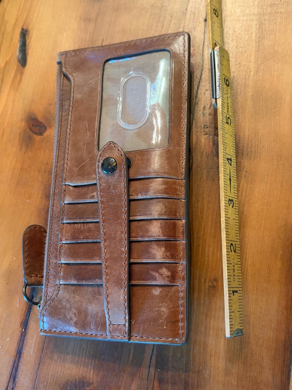 Frye Melissa slim wallet brown